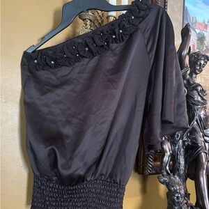 Rampage Elegant Black One-Shoulder Dress